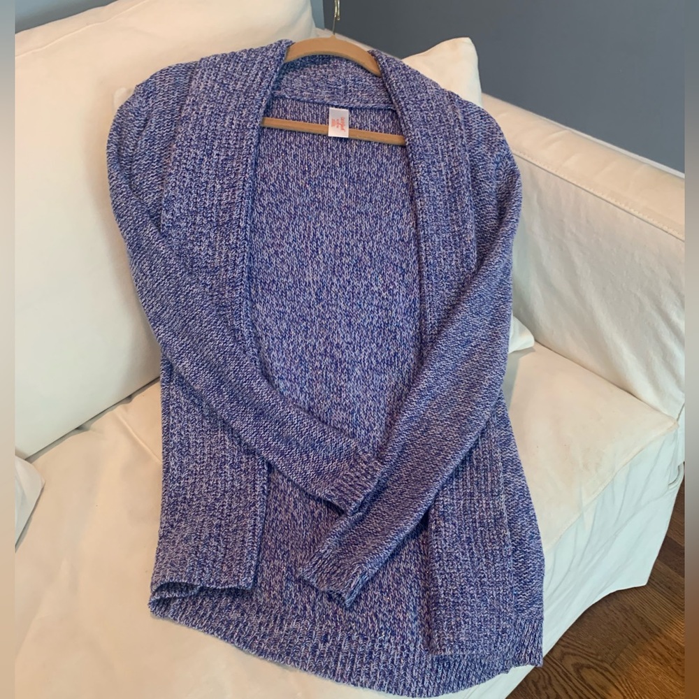 Cat & Jack Purple Metallic Cardigan Sweater